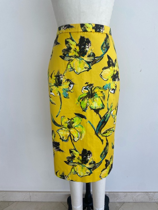 J. Crew Dresses & Skirts - J. Crew Collection Yellow Floral Pencil Skirt